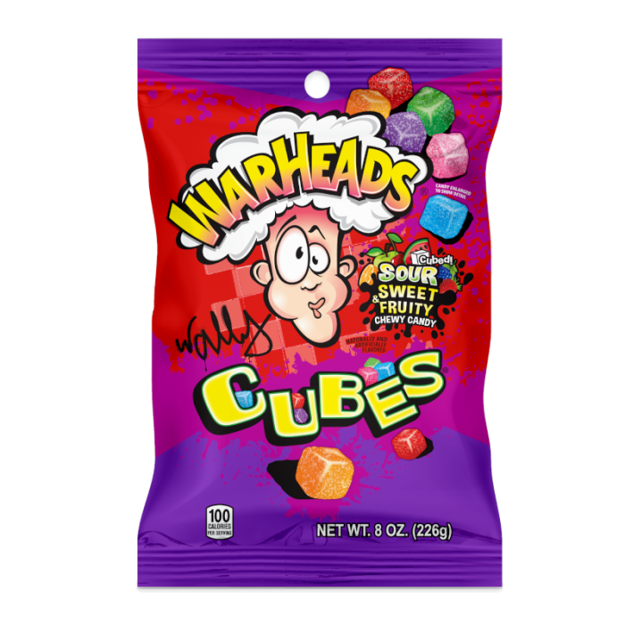 Warheads Cubes (Peg Bags all flavours)