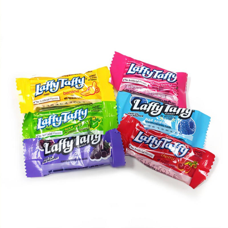 Mini Laffy Taffy Banana, Grape, Sour Apple, Cherry, Strawberry.