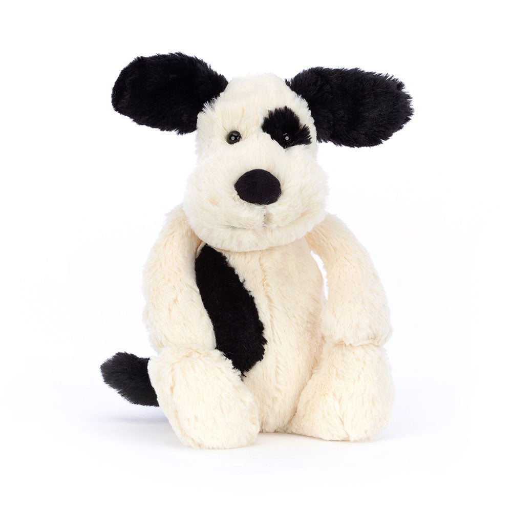 Bashful Black & Cream Puppy Rufferty Puppy JellyCat
