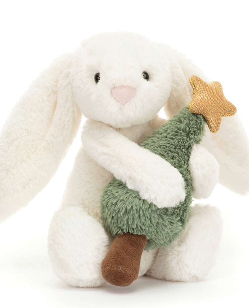 Bashful Bunny With Christmas Tree JellyCat RETIRED